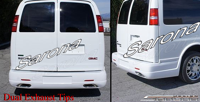Custom GMC Savana Van  All Styles Rear Bumper (1996 - 2024) - $790.00 (Part #GM-012-RB)